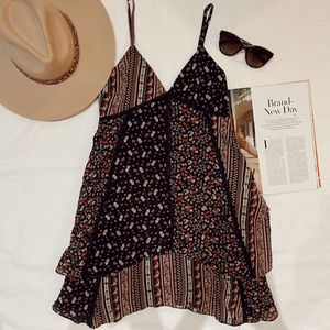 ALICE + OLIVIA Delilah patchwork floral mini dress